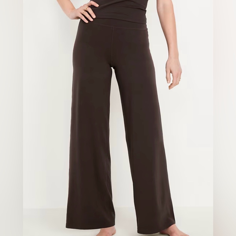 Chocolate Brown Wide-Leg Pants sweatpants, size XL
